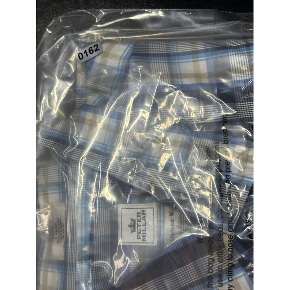 Peter Millar Shirt‎ Mens Large Weekender Wash Check Long Sleeve Button Down - Picture 7 of 7